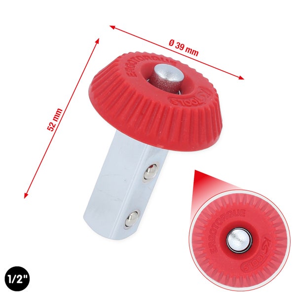 KS Tools Ergotorque Drehmomentverstärker mit 1/2-Zoll-Antrieb, 52 mm Länge und 39 mm Durchmesser