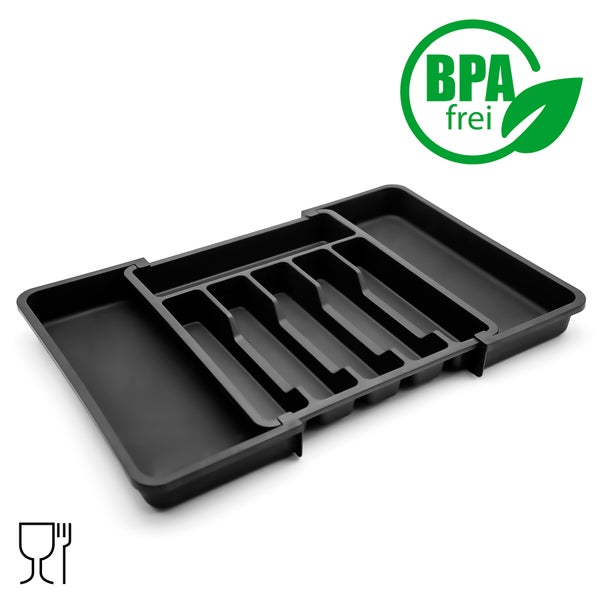 Besteckkasten mit Fächern und BPA frei Kennzeichnung