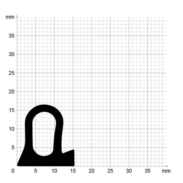 DIWARO. | Stahlzargendichtung SZ302 | schwarz | 5 Meter
