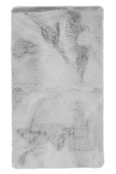 Kunstfell-Badematte UNI Sara Silber 60x90 cm
