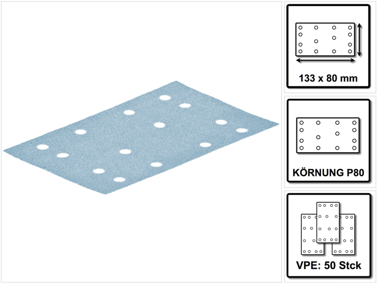 Festool Granat Schleifstreifen STF 80x133 P 80 GR 50 ( 497119 )