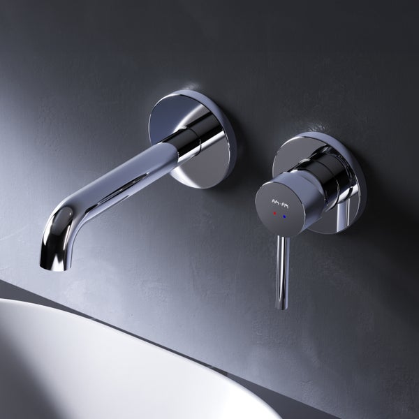Wandarmatur für Waschbecken in glänzendem Design von AM PM