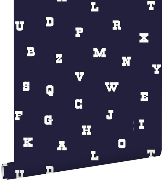ESTAhome Tapete Alphabet Blau - 53 cm x 10.05 m - 137327