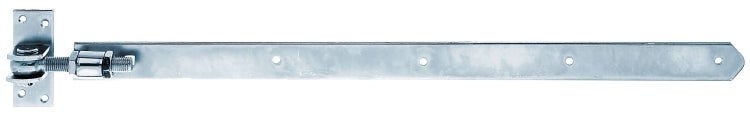 Verstellbarer Ladenband aus verzinktem Stahl mit langer Lasche zur Befestigung von Fensterläden.