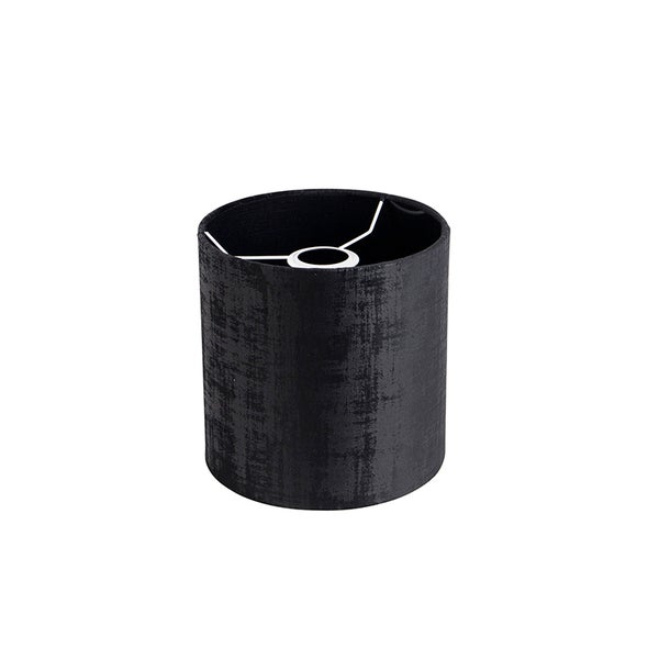 Samt Lampenschirm Schwarz Zylinder 20/20/20