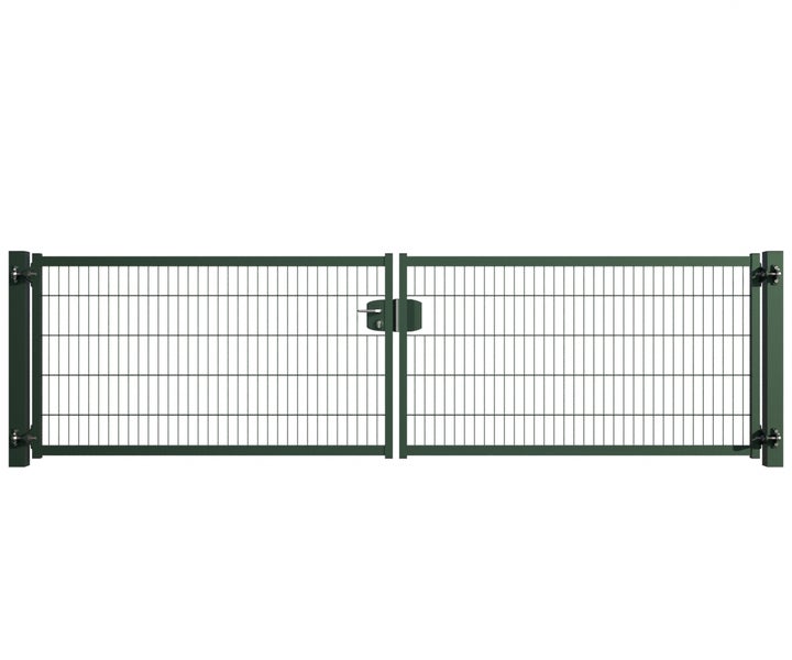 Doppelflügeltor aus Drahtgitter für den Aussenbereich