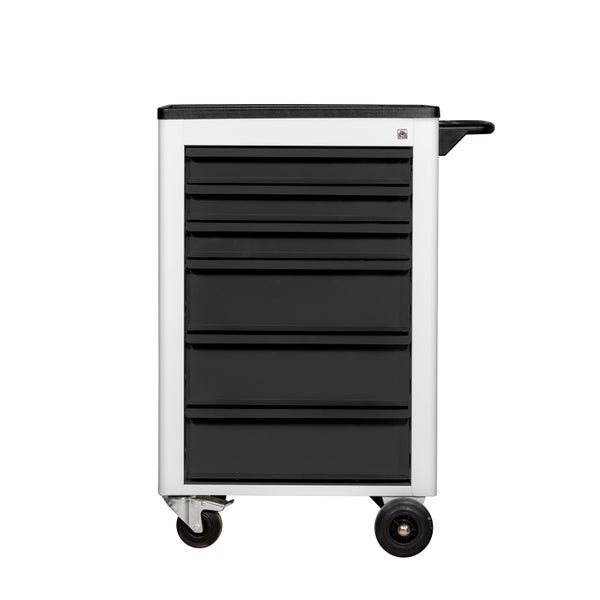 PROREGAL Werkstattwagen Cheetah | 6 Schubladen | HxBxT 96x61x45cm | Lichtgrau/Anthrazitgrau | Schubladenbox, Werkzeugschublade