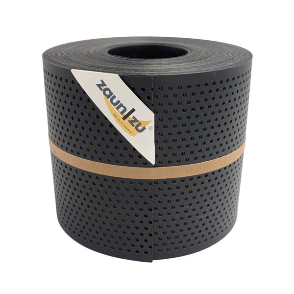 Zaunfolie Rolle mit Löchern und Zaunlzu Logo