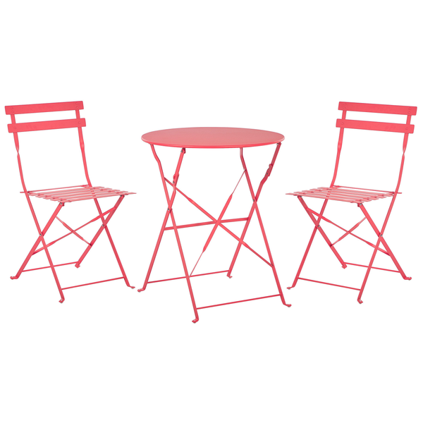 Bistro Set klappbar FIORI Metall Rot