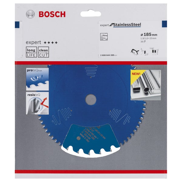 Bosch Kreissägeblatt Expert for Stainless Steel für Handkreissägen 185 x 20 x 1,9 mm 36 Zähne - 2608644289