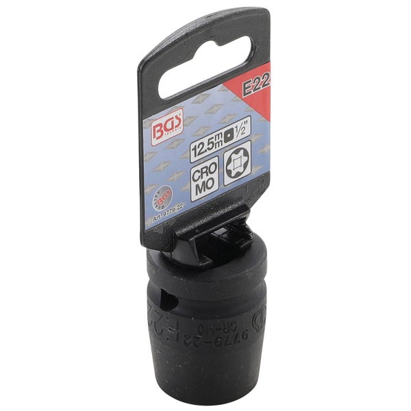 BGS technic Steckschlüssel Einsatz E22, 12.5 mm, 1/2 Zoll