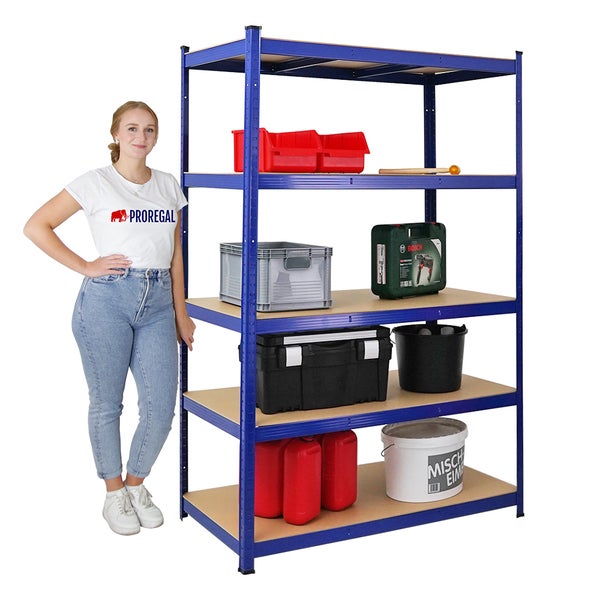 PROREGAL Schwerlastregal Taurus HxBxT 180 x 120 x 60 cm Fachlast 175 kg Blau