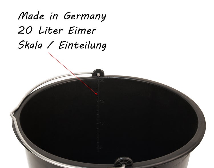 10x Baueimer 20 Liter Eimer Literskala Metallhenkel Zementeimer Putzeimer  Mörteleimer