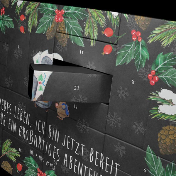 Mr. & Mrs. Panda Befüllbarer Adventskalender Pinguin & Maus Wanderer - Schwarz