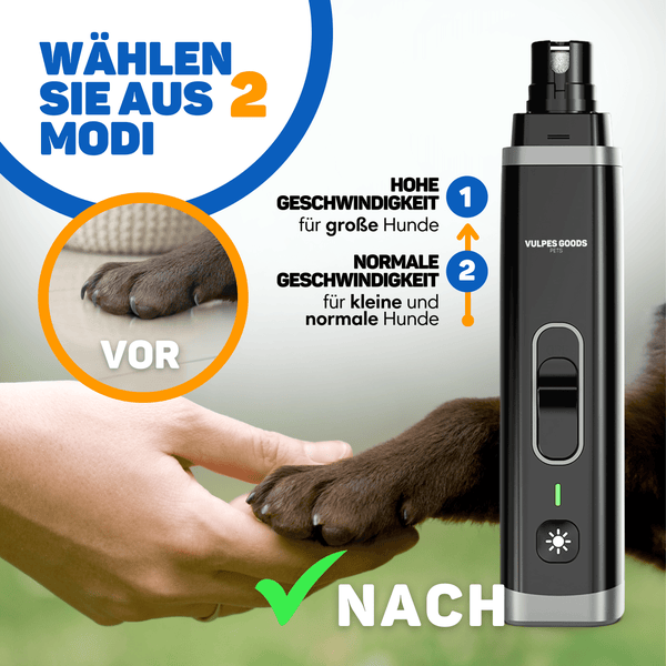 Vulpes Goods Hunde Katzen Krallenschleifer - Elektrische Nagelfeile Haustier - Nagelschleifer - Krallenschere
