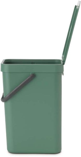 Brabantia Abfallsammler Mit Stay Open Deckel 12 Liter HxBxT 35 x 20 x 24,9 cm Kunststoff Dunkelgrün