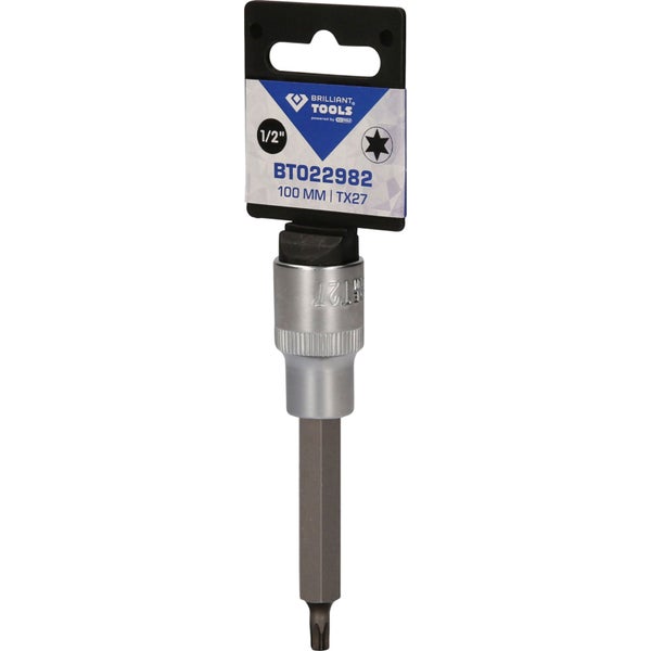 Brilliant Tools Steckschlüssel-Bit, Innensechsrund, TX27, 100 mm lang