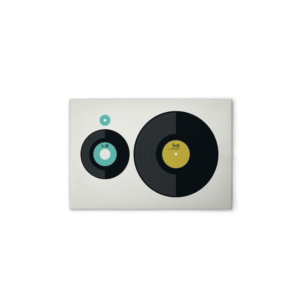 Dekoratives Wandbild mit Schallplattenmotiven für die Inneneinrichtung