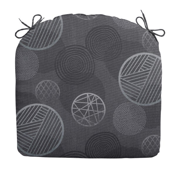 Sitzkissen Circle grau - Ca. 46x48 cm - 4er-Set
