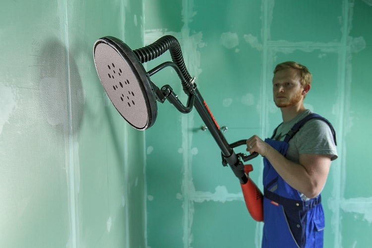 kwb Quick-Stick Schleif-Scheibe  für Langhalsschleifer K 180 225 mm Ø, Stearat Beschichtung, gelocht mit Klett