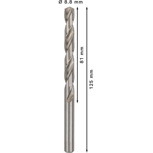Metallbohrer mit 8,8 mm Durchmesser und 125 mm Länge