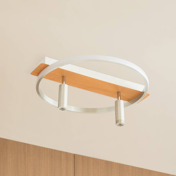 Lindby LED Deckenleuchte Signera dimmbar (Modern) in Alu aus Aluminium (1 flammig, ) - Lampe Deckenlampe Wohnzimmerleuchte