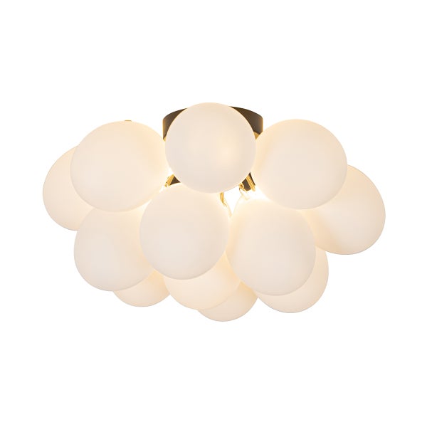 Deckenleuchte mit runden, diffusen Lampenschirmen