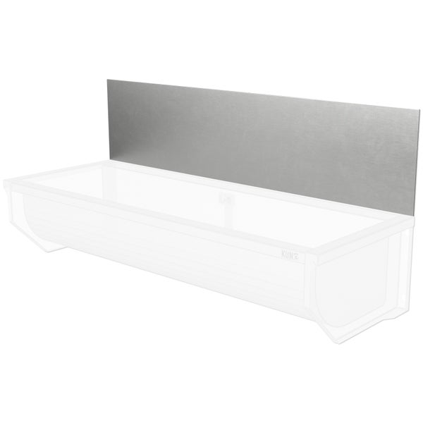 Edelstahl Rückwand für einen Waschtisch