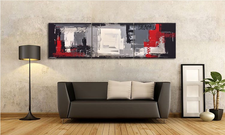 Das Wohnzimmerbild -Inception- 210x60x2 cm handgemaltes Unikat