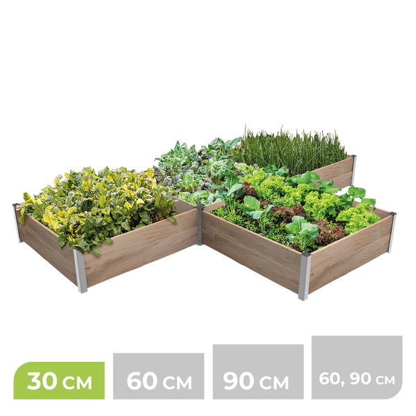 4m² Hochbeet ErnteMAXX in T-Form Höhe 30 cm