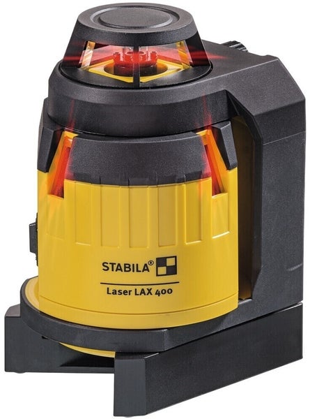 Stabila Multilinien-Laser LAX 400, selbstnivellierend, gelb und schwarz.