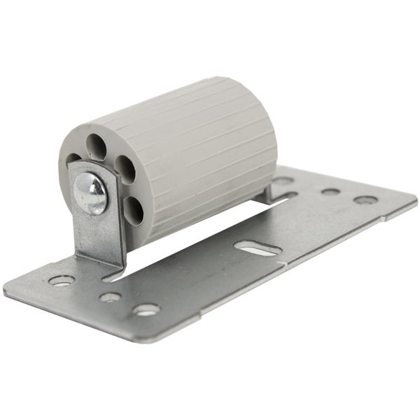 Türpuffer mit Rollenführung und Befestigungsplatte aus Metall