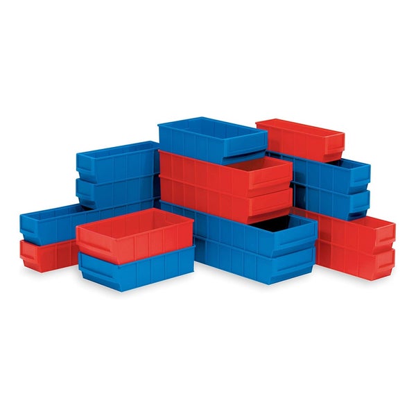 PROREGAL Blaue Industriebox 500 S HxBxT 8,1 x 9,1 x 50 cm 2,8 Liter Sichtlagerkasten Sortimentskasten Sortimentsbox Kleinteilebox