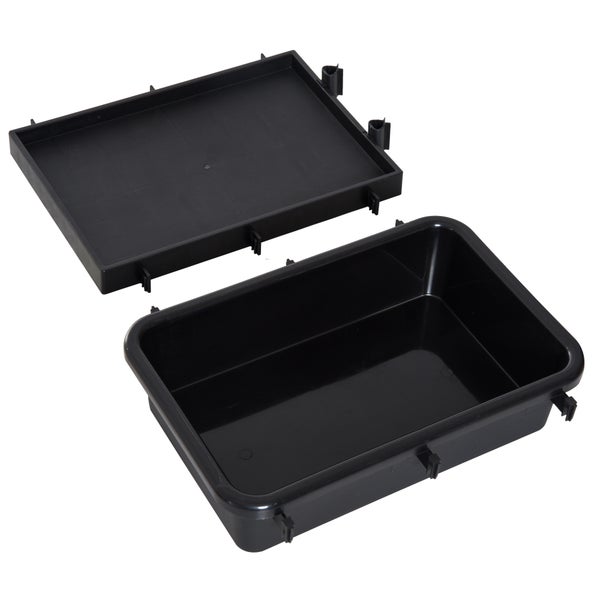 HOMCOM Putzwagen, 111 × 63,3 × 103 cm, PP, Schwarz+Blau