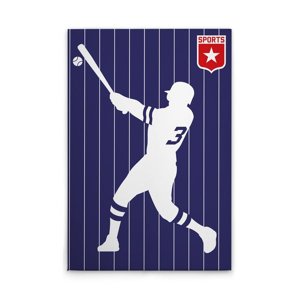 Baseball-Leinwandbild mit Schlagmann-Motiv