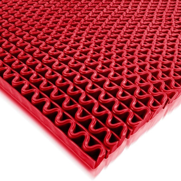 FLOORDIREKT Hygienematte für Barfußzonen - UV beständig - Rot - 90 x 400 cm