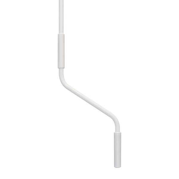 Geiger Kurbelstange für Markisen | Stahl | weiß RAL 9010 | Griffhülse Kunststoff weiß | Standard Haken | Länge 1600 mm