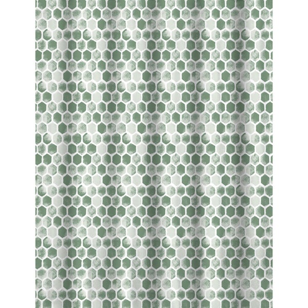 Duschvorhang mit sechseckigem Muster für Badezimmer