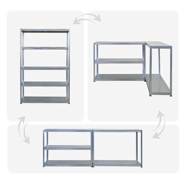PROREGAL Mega Deal 4x  Schwerlastregal Steel Eagle , HxBxT 180x120x40 cm,  Fachlast 130kg, Verzinkt