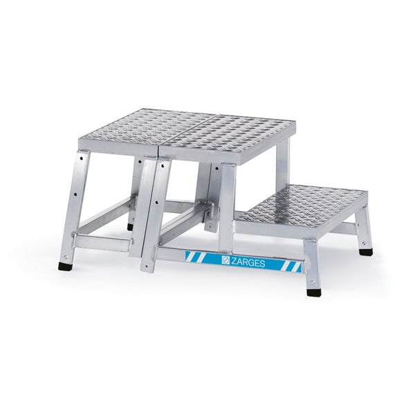 Aluminium Trittstufe mit zwei Stufen und Zarges Logo