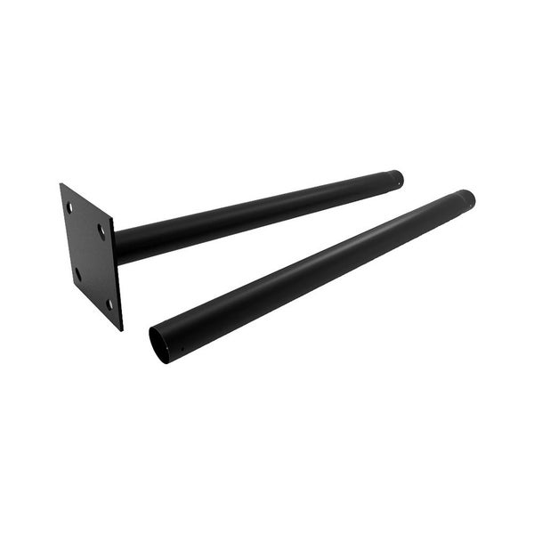 Zwei Rohrausleger mit Montageplatte für die Wandmontage