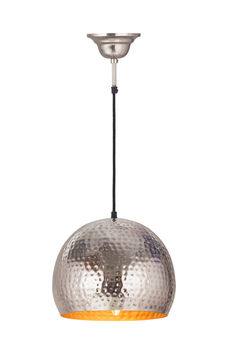 Loft Stil Hängelampe Industrielle Pendelleuchte Modern Silber 21 cm | Wohnzimmer Esszimmer Leuchte
