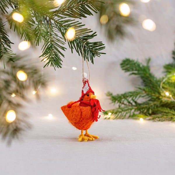 Winterhuhn-Weihnachtshänger - Sass & Belle