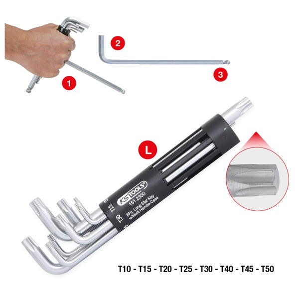 KS Tools Innensechskantschlüssel Set mit Halter