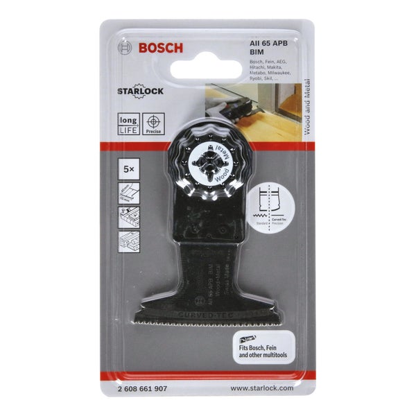 Bosch 5x BIM Tauchsägeblatt Starlock AII 65 APB Wood and Metal 40 x 65 mm - 2608661907