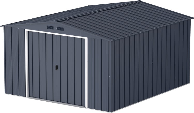 Metall Gerätehaus 322x354 cm Gartenhaus Schiebetür