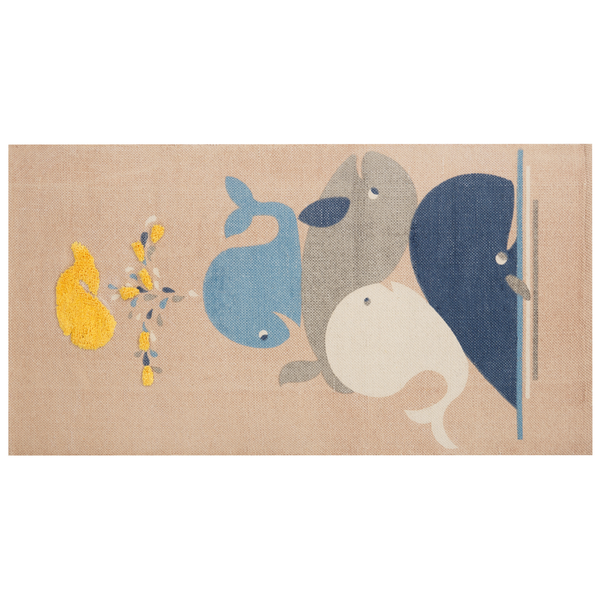 Kinderteppich SEAI Beige 80 x 150 cm Baumwolle