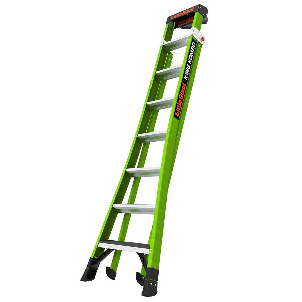 Little Giant King Kombo Kombinationsleiter aus Fiberglas mit rutschfesten Stufen.