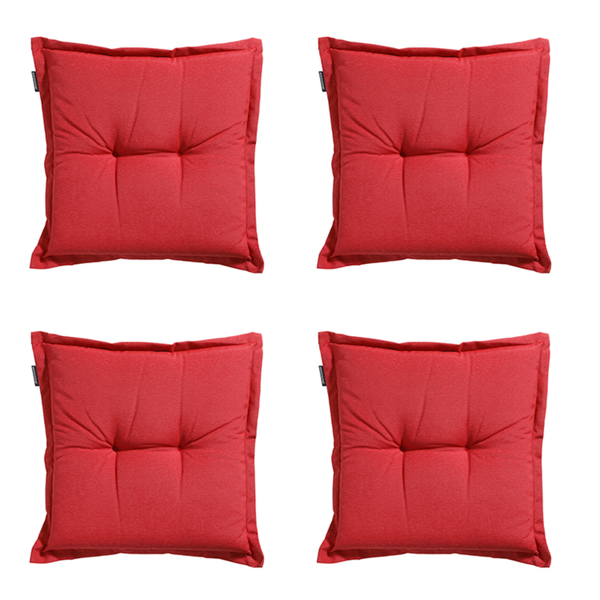 Sitzkissen Panama ziegelrot - Ca. 50x50 cm - 4er-Set