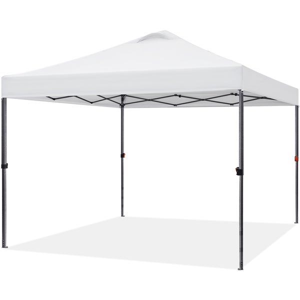 Weißes Faltzelt mit Metallgestell